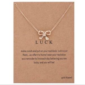 3/$30 🎀 Bow “Luck” Pendant Necklace
